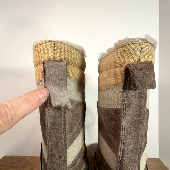 Sorel Glacy Explorer Waterproof Winter Boots Womens SZ 6 Lace Up Gorpcore Retro - Picture 7 of 13